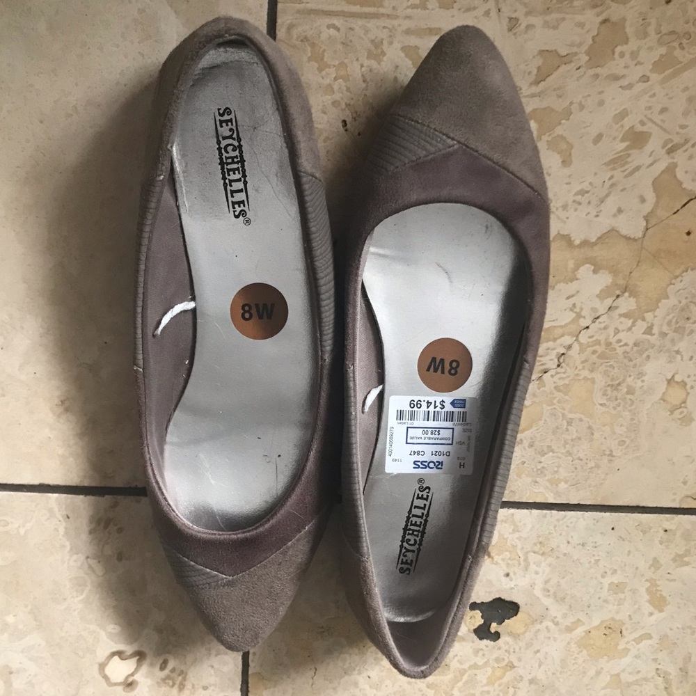 Taupe Pointy Flats-BrandNew